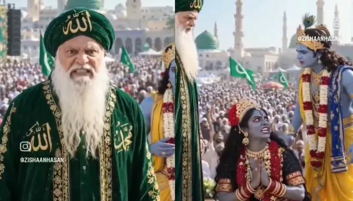 Hindu deities denigrated in AI-generated video by Muslim man depicting Hindu goddess embracing Islam before Islamic cleric