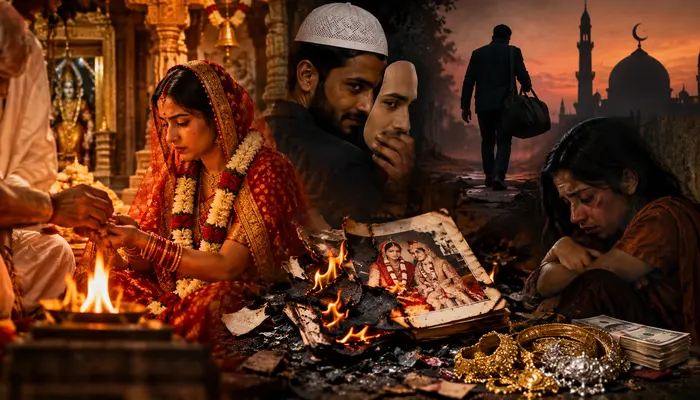 Hindu woman deceived into marriage through Hindu rituals at temple by Muslim man; abondoned after 8 years