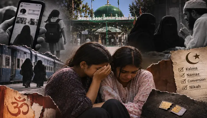 Hindu minor girls lured to dargah, brainwashed to convert to Islam and undergo nikah by Muslim individuals; made to wear burqa, perform Namaz and recite Kalma